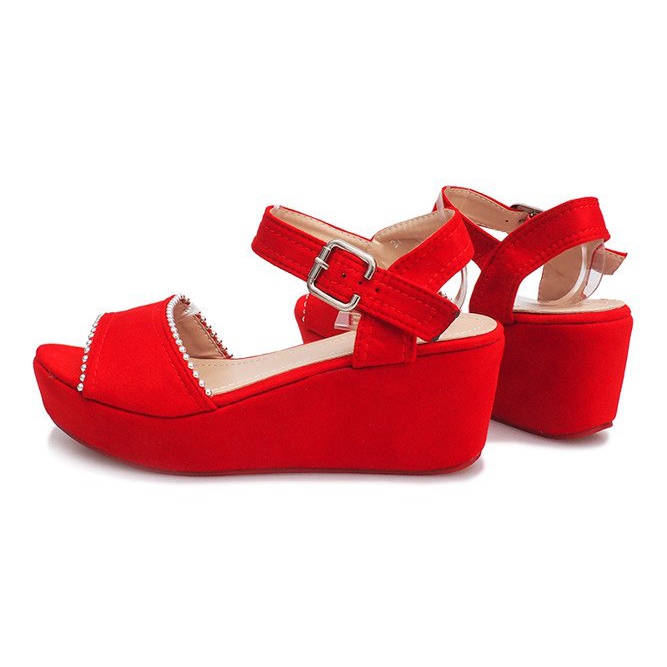 Crvene Laguna sandale na klin crvena 1