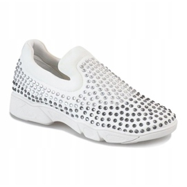 Bijele spot cipele ukrašene dijamantima JT12-41 bijela 1