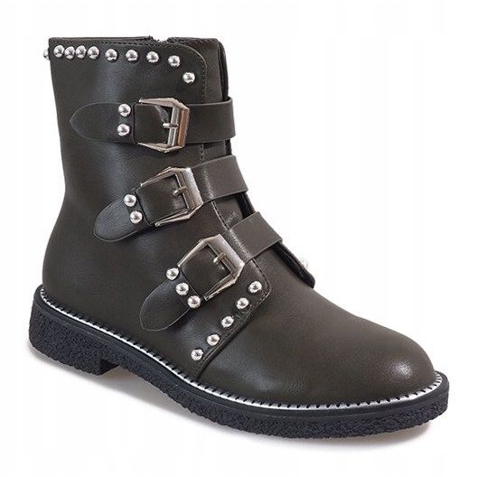 Zelene čizme s klinovima WD-713 višebojan zelena 1