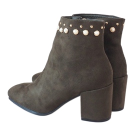 Ekstravagantne zelene gležnjače na postu X9079 raznobojna zelena 1