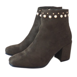 Ekstravagantne zelene gležnjače na postu X9079 raznobojna zelena 2