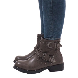 Kaki čizme sa kopčama i šljokicama A8018 višebojan zelena 2