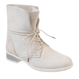 Bež čizme od antilopa 16006-53 1