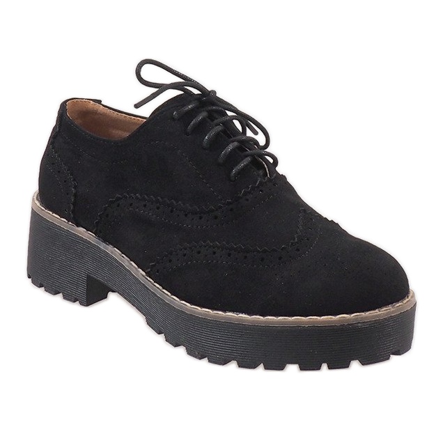 Crne jazz cipele s visokim potpeticama LL185 crna 1