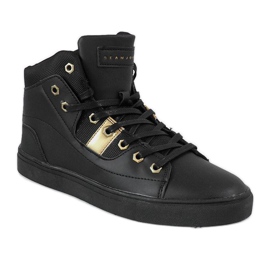 Crne visoke muške tenisice SM1486-001 crna 1