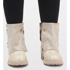 Marquiiz Zlatno ukrašene čizme 6352-PA zlatni 1