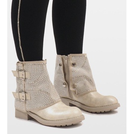 Marquiiz Zlatno ukrašene čizme 6352-PA zlatni 2