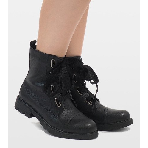 Kayla Shoes Crne čizme na vezanje S161 crna 1