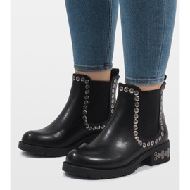 SDS Crne izolirane čizme s vijcima 7387-PA crna 1