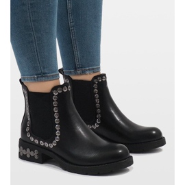 SDS Crne izolirane čizme s vijcima 7387-PA crna 2