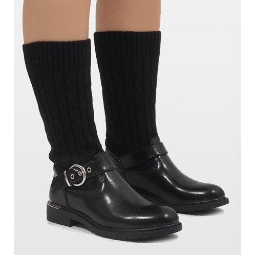 Ideal Shoes Crne izolirane čizme E-4939 crna 1