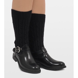 Ideal Shoes Crne izolirane čizme E-4939 crna 2