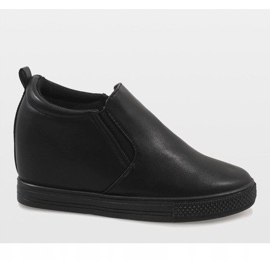 Crne tenisice na klin DD384-1 crno 2
