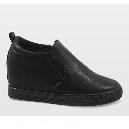 Crne tenisice na klin DD384-1 crna 2