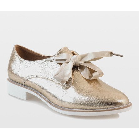 Zlatne cipele na vezanje L7100 zlatni 2