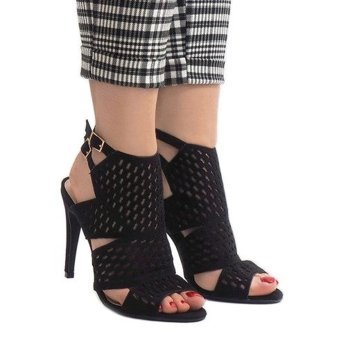 Crne ažurne čizme 238-5 crna 1