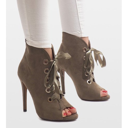 Čizme na visoku petu 680-32 zelena 1