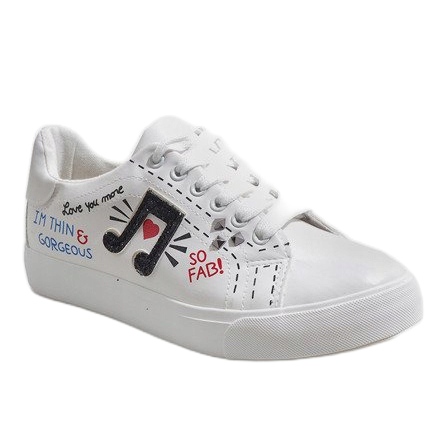 Bijele tenisice s primjesom G-106 bijela 1