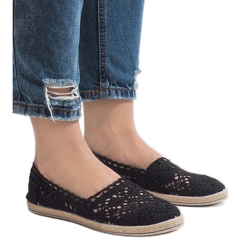 JX57P crne tenisice od čipke crna 2