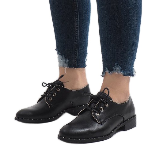 Crne jazz cipele Ćwieki 6288-1 crna 1