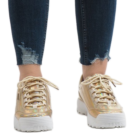 Modne zlatne sportske cipele 82017 zlatna 2