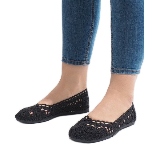 JX59P crne tenisice od čipke crna 1