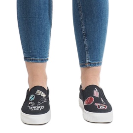 Crne tenisice na klizanje NB102P crna 1