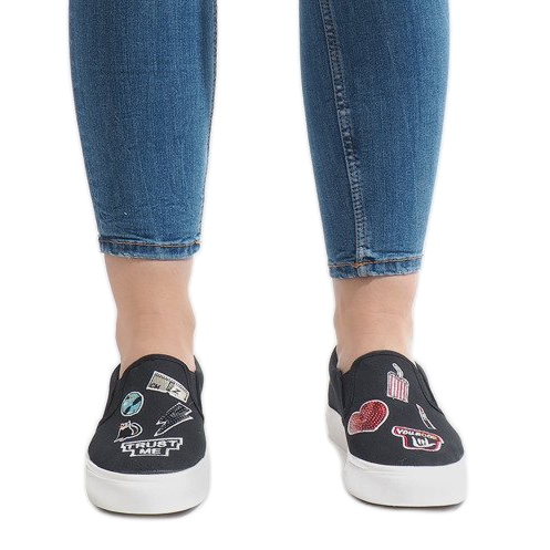 Crne tenisice na klizanje NB102P crno 1