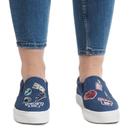 Mornarsko-plave tenisice na klizanje NB102P tamnoplava 2