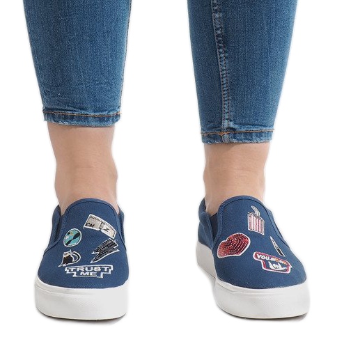 Mornarsko-plave tenisice na klizanje NB102P mornarsko plava 2