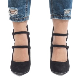 Crne čizme na visoku petu 6613-5 crna 2