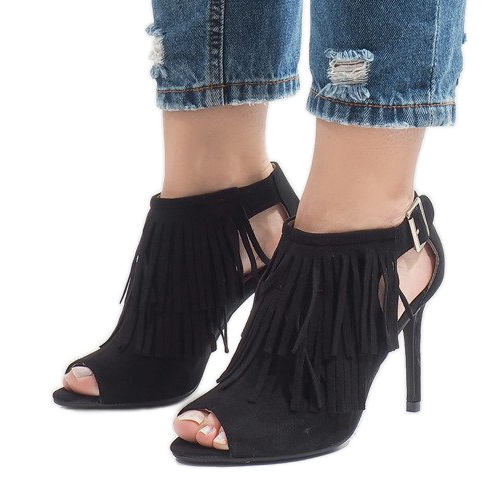 Crne boho čizme na petu 1551-149 crna 1