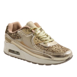 Zlatne sjajne sportske cipele B64-1 zlatni 1