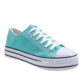 Tenisice od metvice na platformi B72B-11 zelena 1