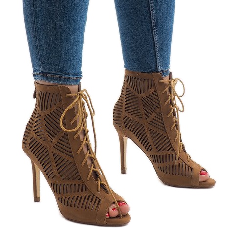 Deve čizme na pribadači 1610-225 smeđa 2