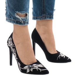 Crne antilop visoke potpetice 16032-18 crna 2