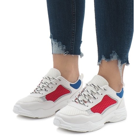 Modne šarene sportske cipele YM-31 bijela 1