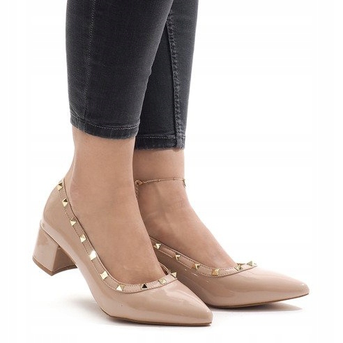 Ružičasto lakirane pumpe na stupu X-70 ružičasta 2