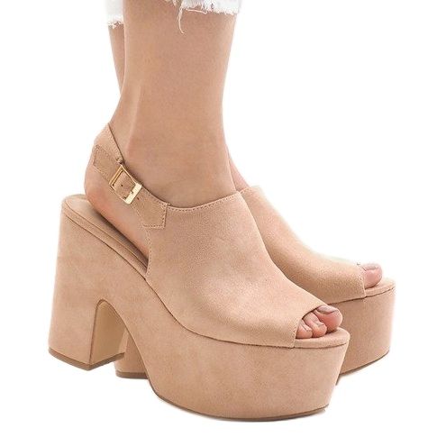 Ružičaste sandale na masivnom bloku 8263CA ružičasta 2