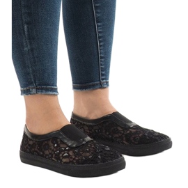 HC232 tenisice od crne čipke crno 1