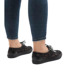 HC235 tenisice od crne čipke crno 1