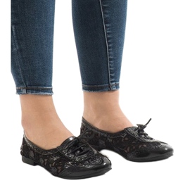 HC236 crne tenisice od čipke crno 1