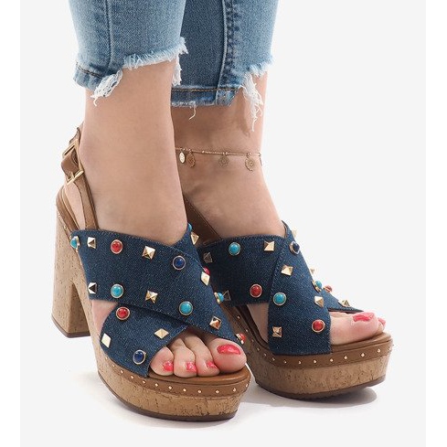 Plave sandale na platformi 1669 plava 1
