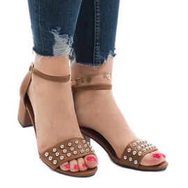 Deve sandale na visoku petu 173-856 smeđa 1