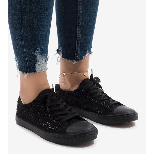 RL-673 tenisice od crne čipke crno 1