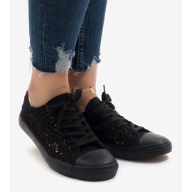 RL-673 tenisice od crne čipke crno 2