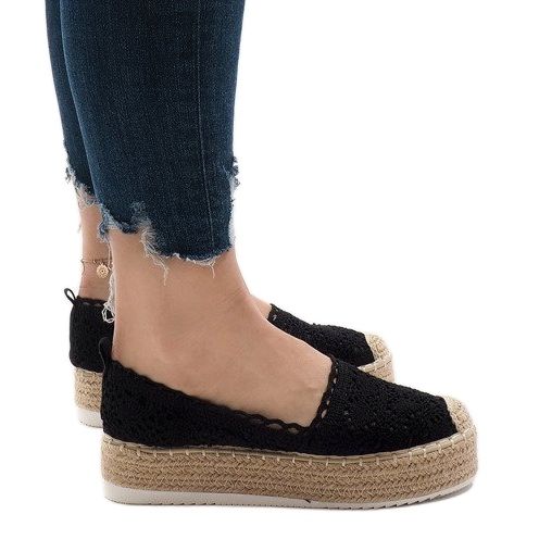 Crne espadrile tenisica na platformi 7801-P crno 1