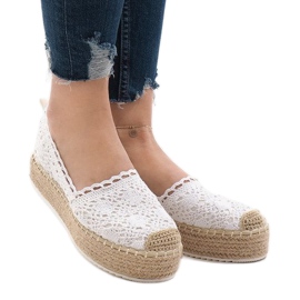 Bijele espadrile tenisica na platformi 7801-P bijela 1