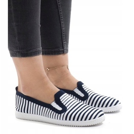 XJ-2909 tamnoplave tenisice na pruge bijela tamnoplava 1