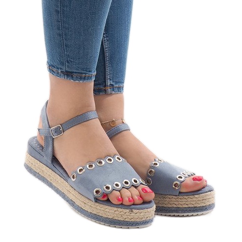 Plave sandale na platformi 99-46 plava 2